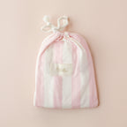 Petal Stripe Organic Fitted Bassinet Sheet/Change Pad Cover