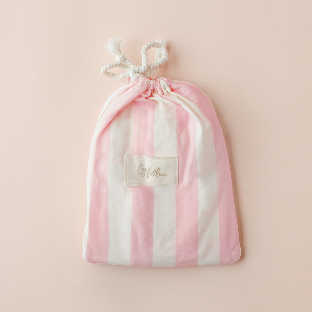 Petal Stripe Organic Fitted Bassinet Sheet/Change Pad Cover