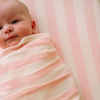 Petal Stripe Organic Muslin Wrap Swaddle