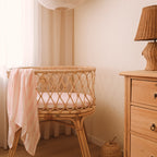 Petal Stripe Organic Fitted Bassinet Sheet/Change Pad Cover