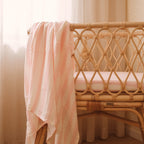 Petal Stripe Organic Fitted Bassinet Sheet/Change Pad Cover