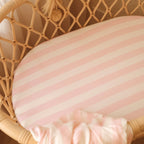 Petal Stripe Organic Fitted Bassinet Sheet/Change Pad Cover