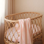 Petal Stripe Organic Fitted Bassinet Sheet/Change Pad Cover