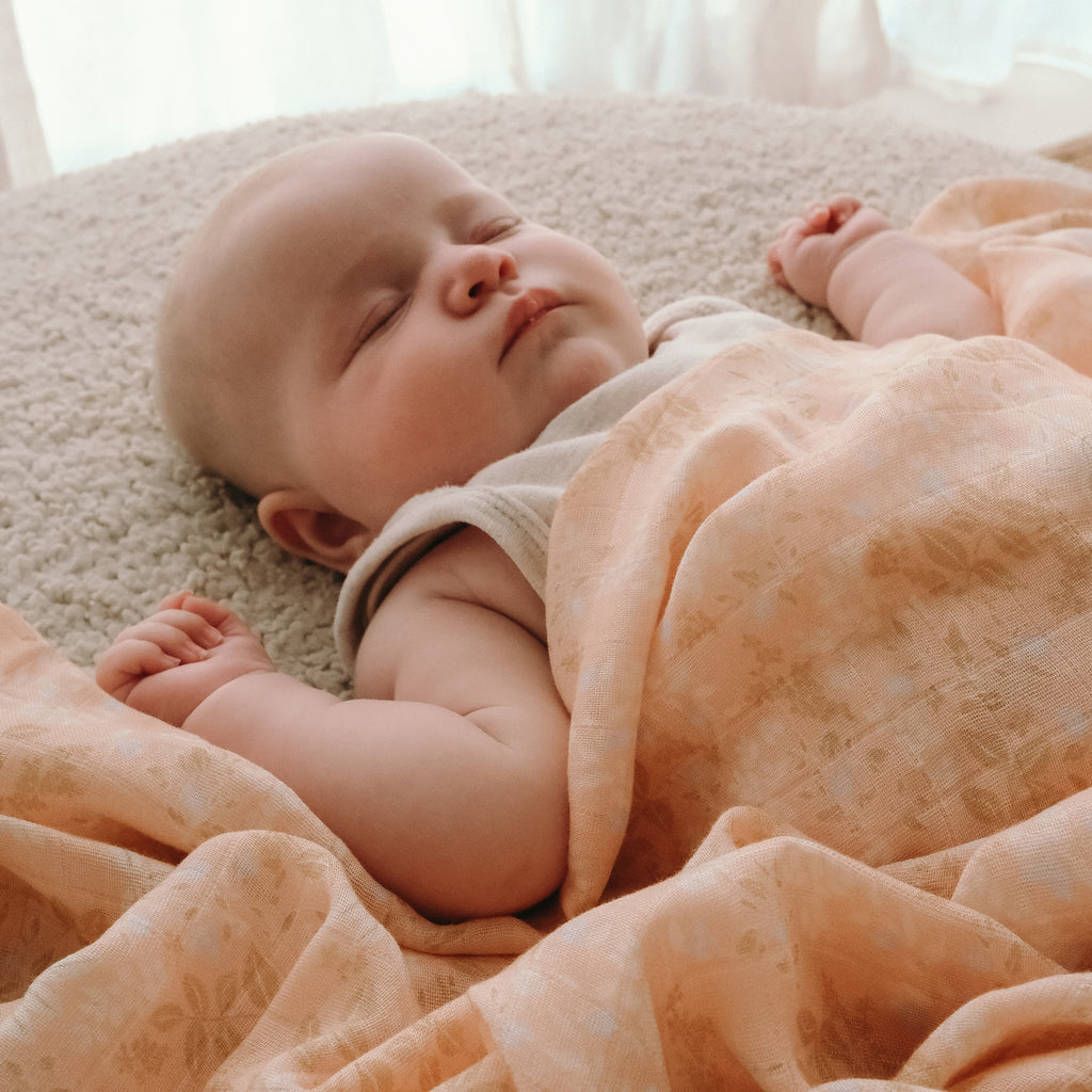 Wild Peony Organic Fitted Bassinet Sheet/Change Pad Cover