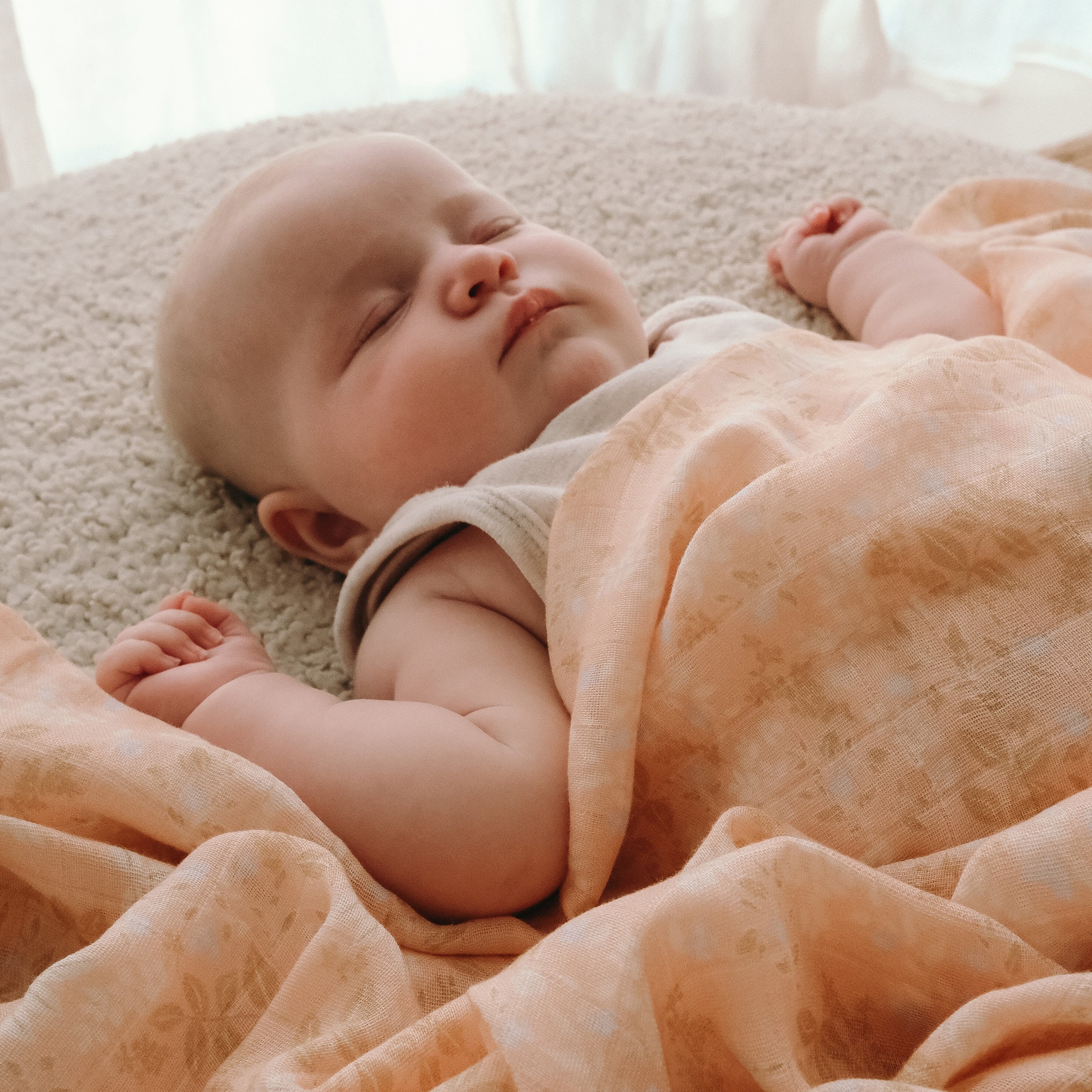 Wild Peony Organic Fitted Bassinet Sheet/Change Pad Cover