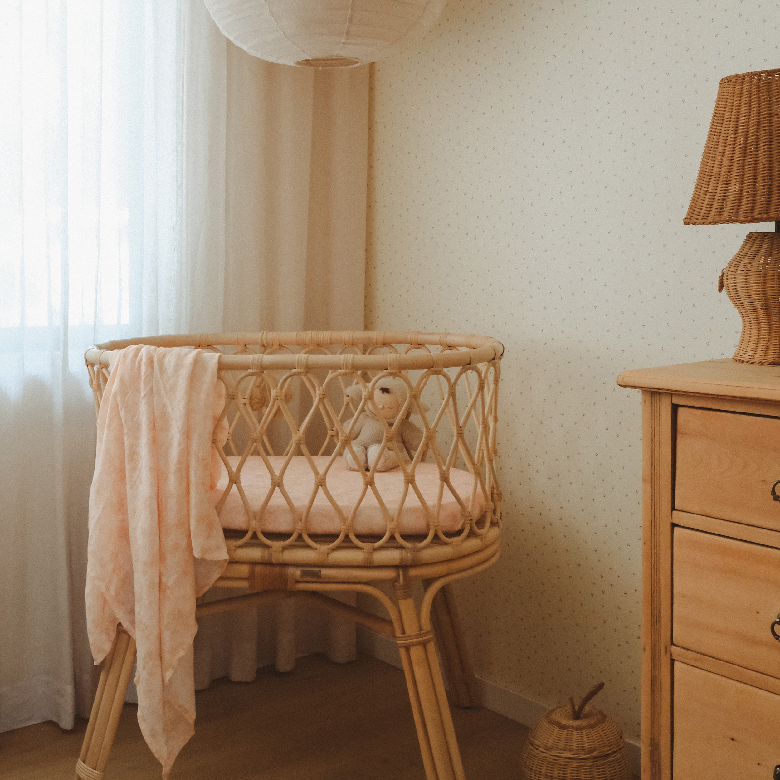 Wild Peony Organic Muslin Wrap Swaddle