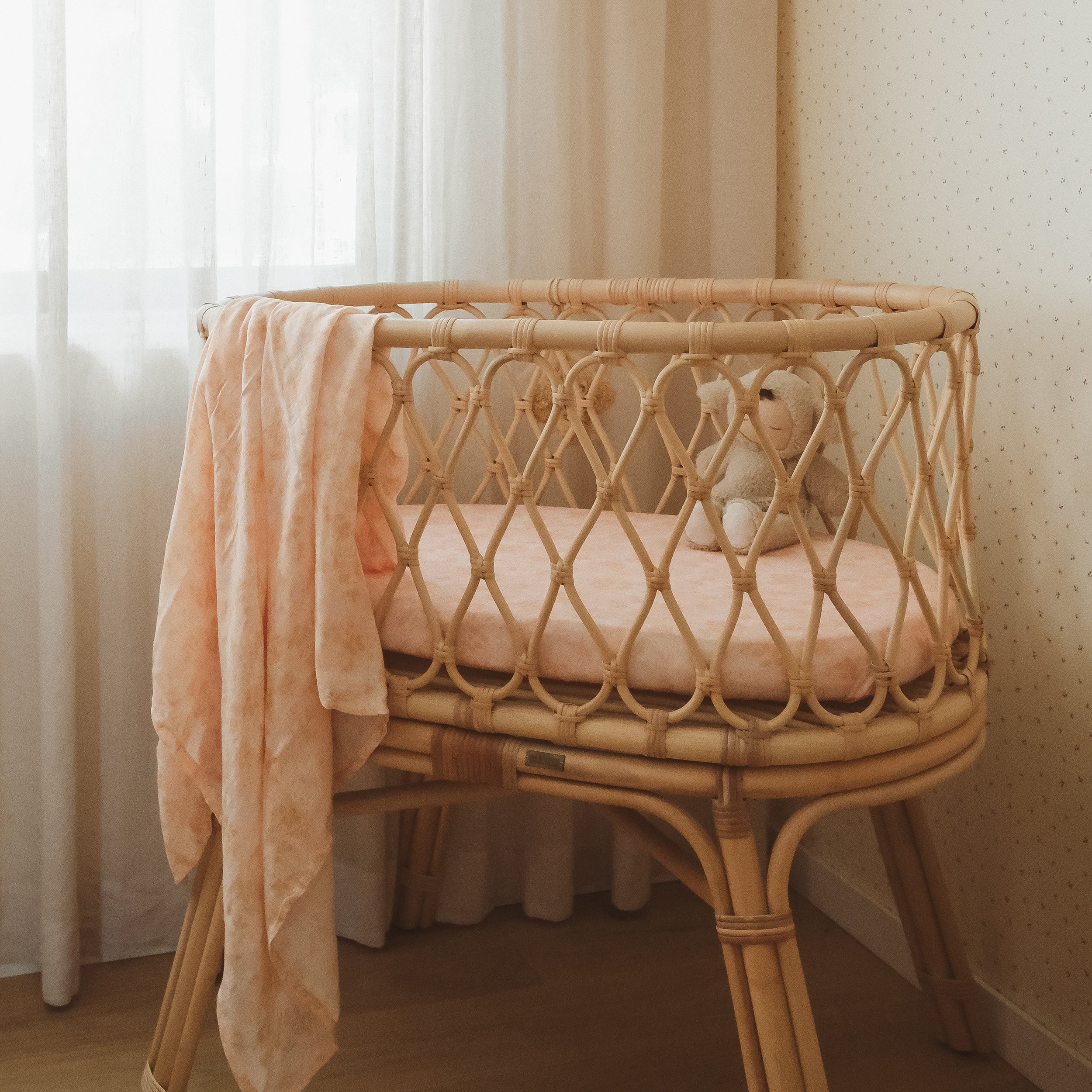 Wild Peony Organic Muslin Wrap Swaddle