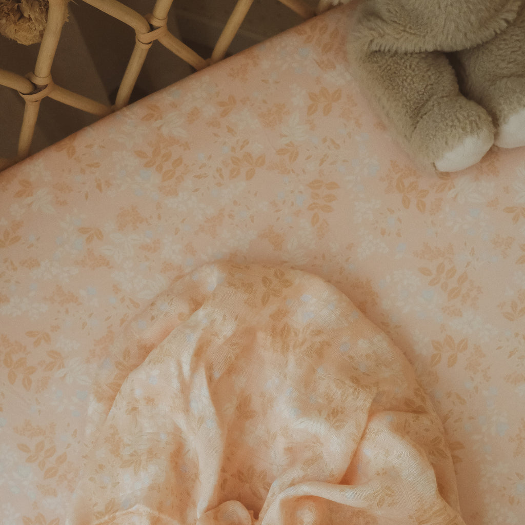 Wild Peony Organic Muslin Wrap Swaddle