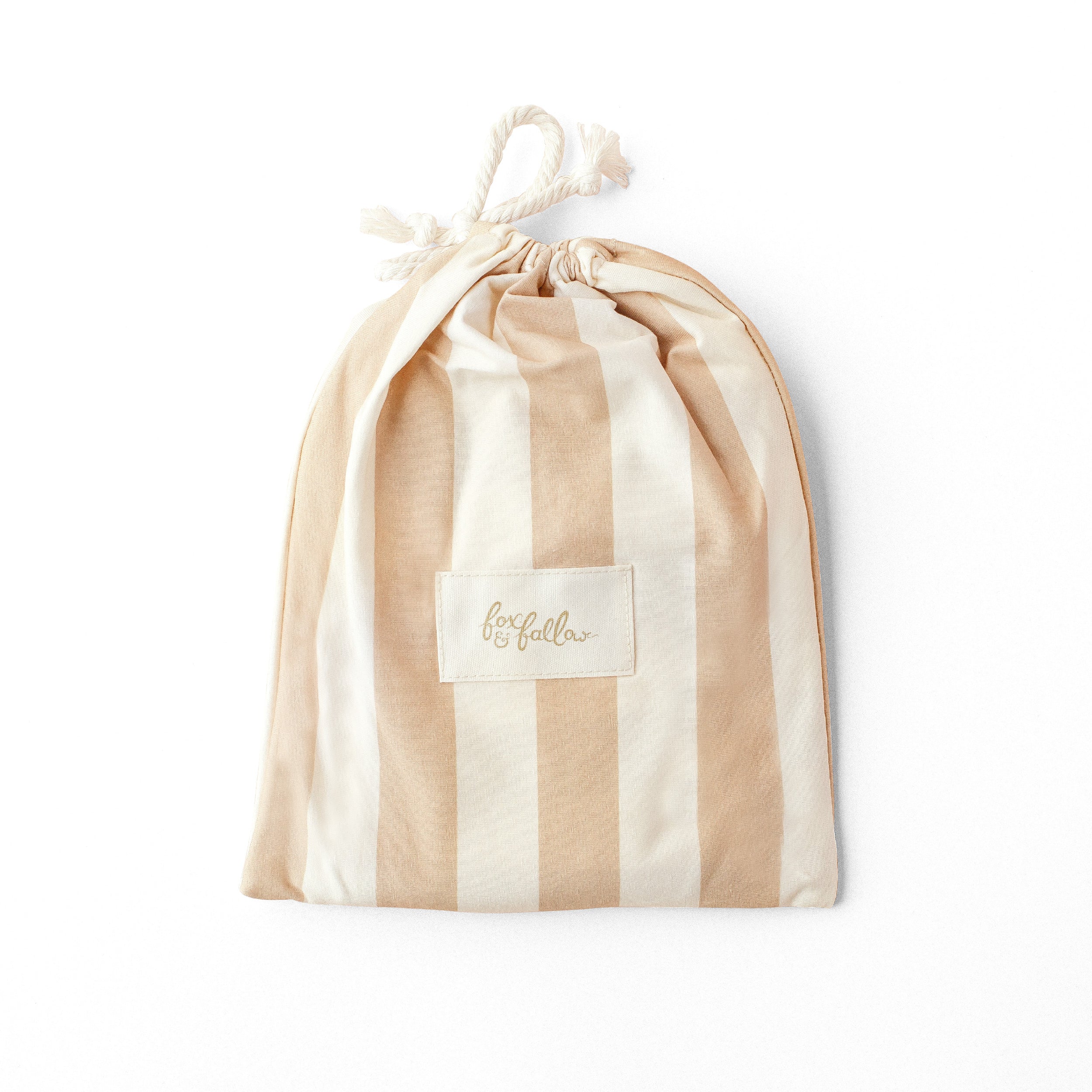 Coffee Stripe Organic Fitted Bassinet Sheet/Change Pad Cover