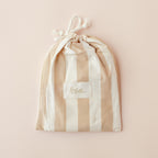 Coffee Stripe Organic Fitted Bassinet Sheet/Change Pad Cover