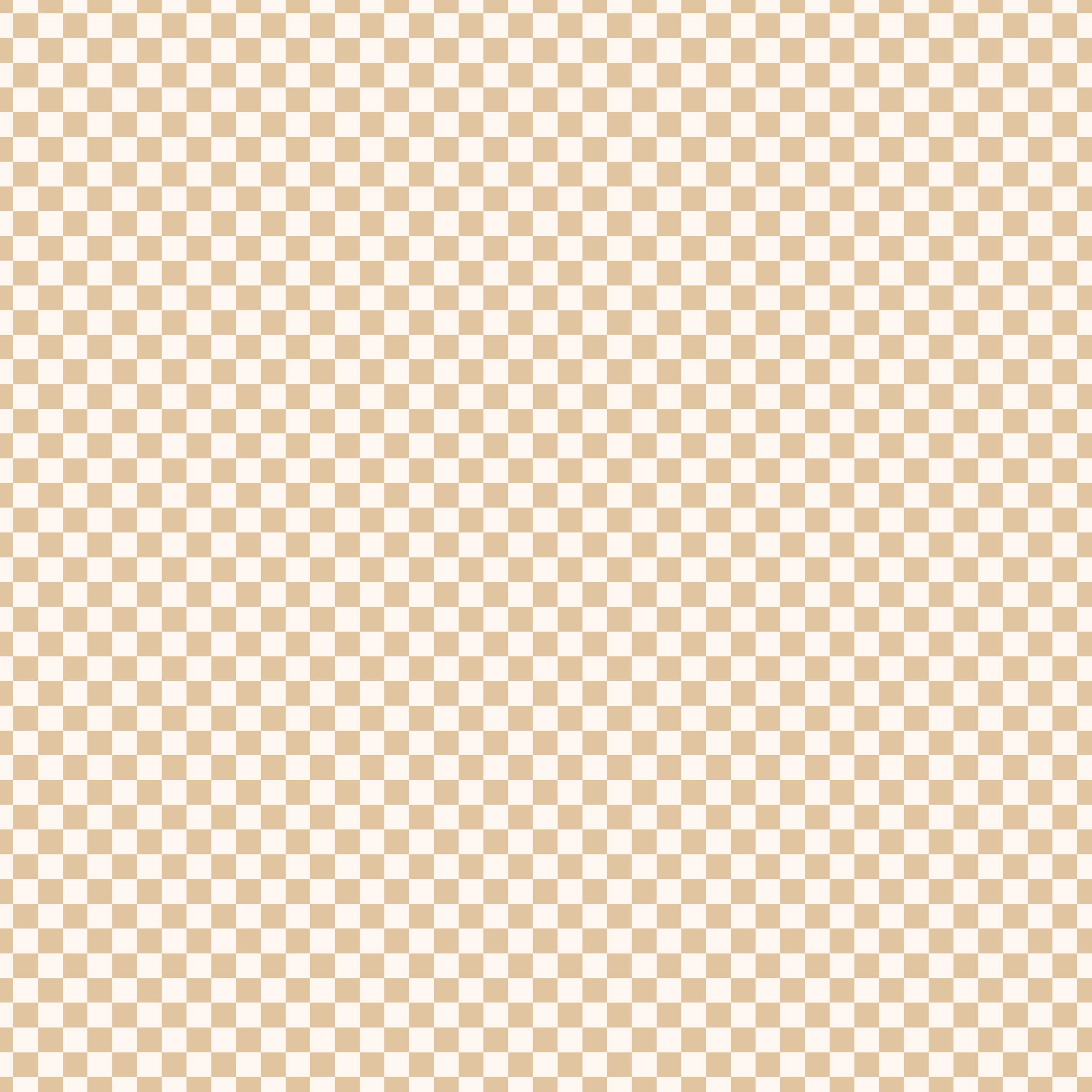 Caramel Check Organic Fitted Cot Sheet