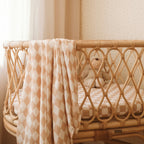 Caramel Check Organic Muslin Wrap Swaddle - PRE-ORDER (ARRIVING APRIL)