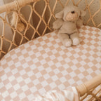 Caramel Check Organic Muslin Wrap Swaddle - PRE-ORDER (ARRIVING APRIL)