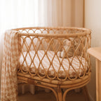 Caramel Check Organic Muslin Wrap Swaddle - PRE-ORDER (ARRIVING APRIL)