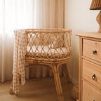 Caramel Check Organic Muslin Wrap Swaddle - PRE-ORDER (ARRIVING APRIL)