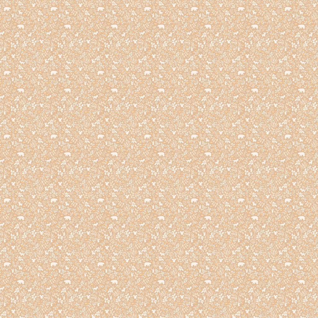 Forest Friends Caramel Organic Fitted Cot Sheet