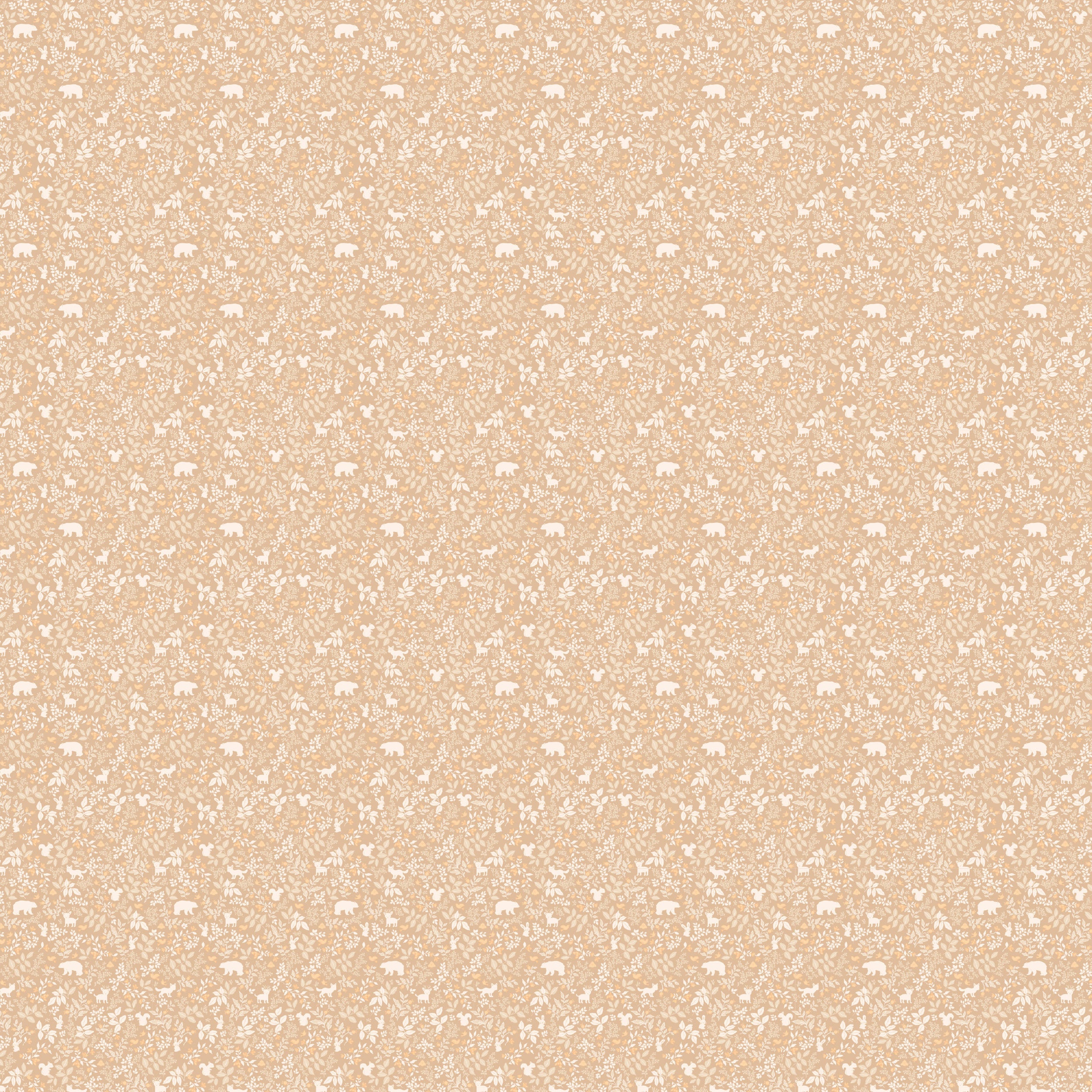 Forest Friends Caramel Organic Fitted Cot Sheet