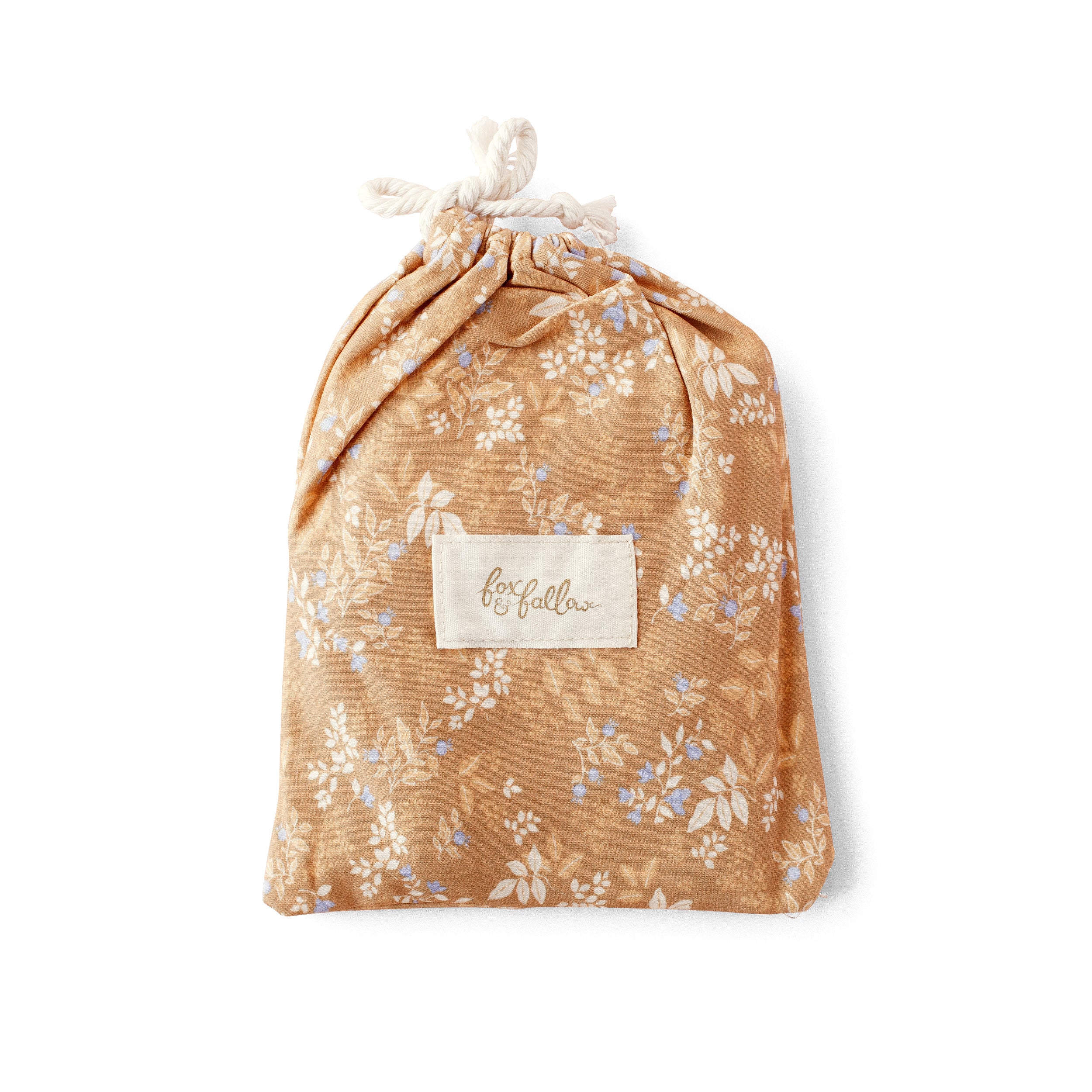 Gold Holly Organic Fitted Bassinet Sheet/Change Pad Cover