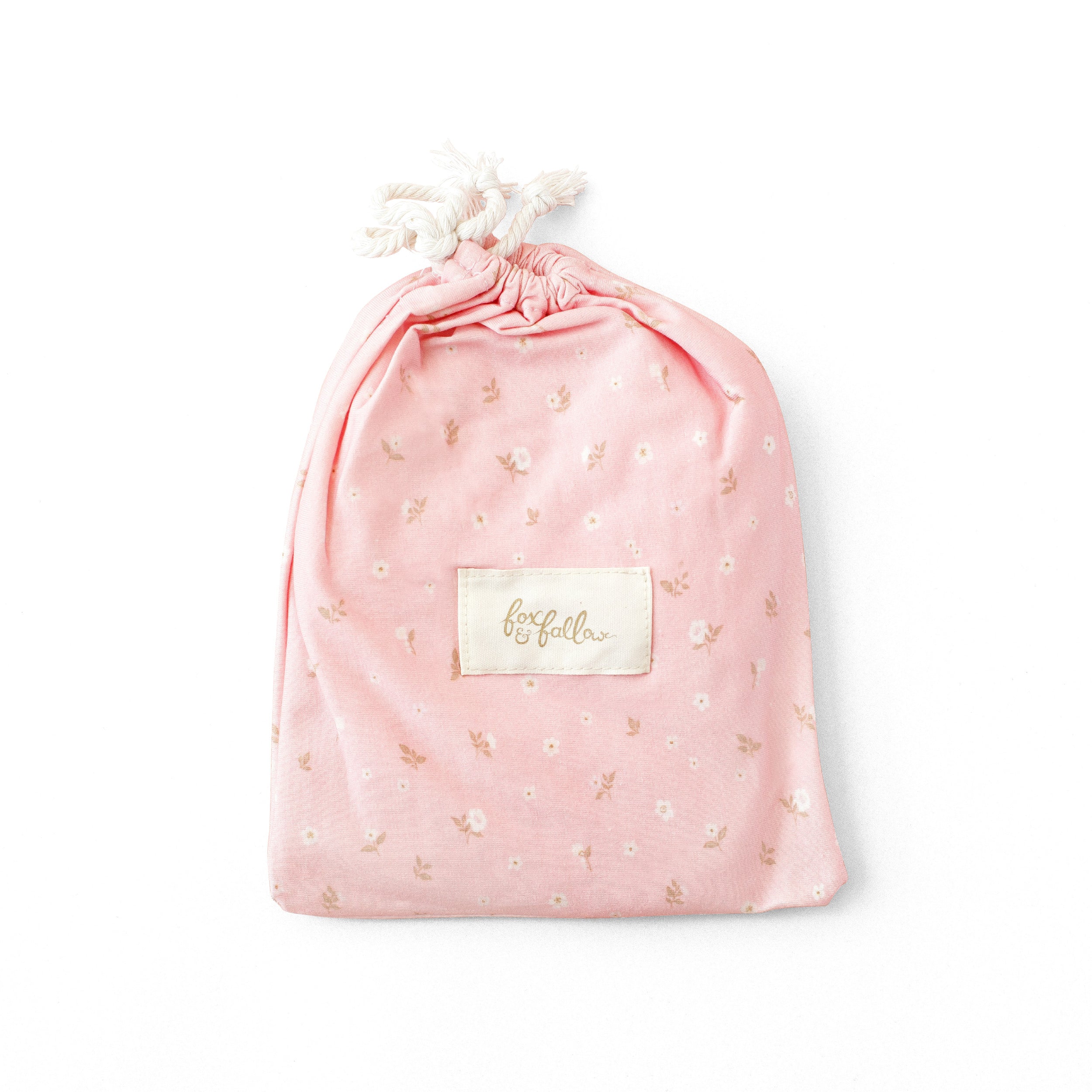 Dusty Roses Organic Fitted Bassinet Sheet/Change Pad Cover