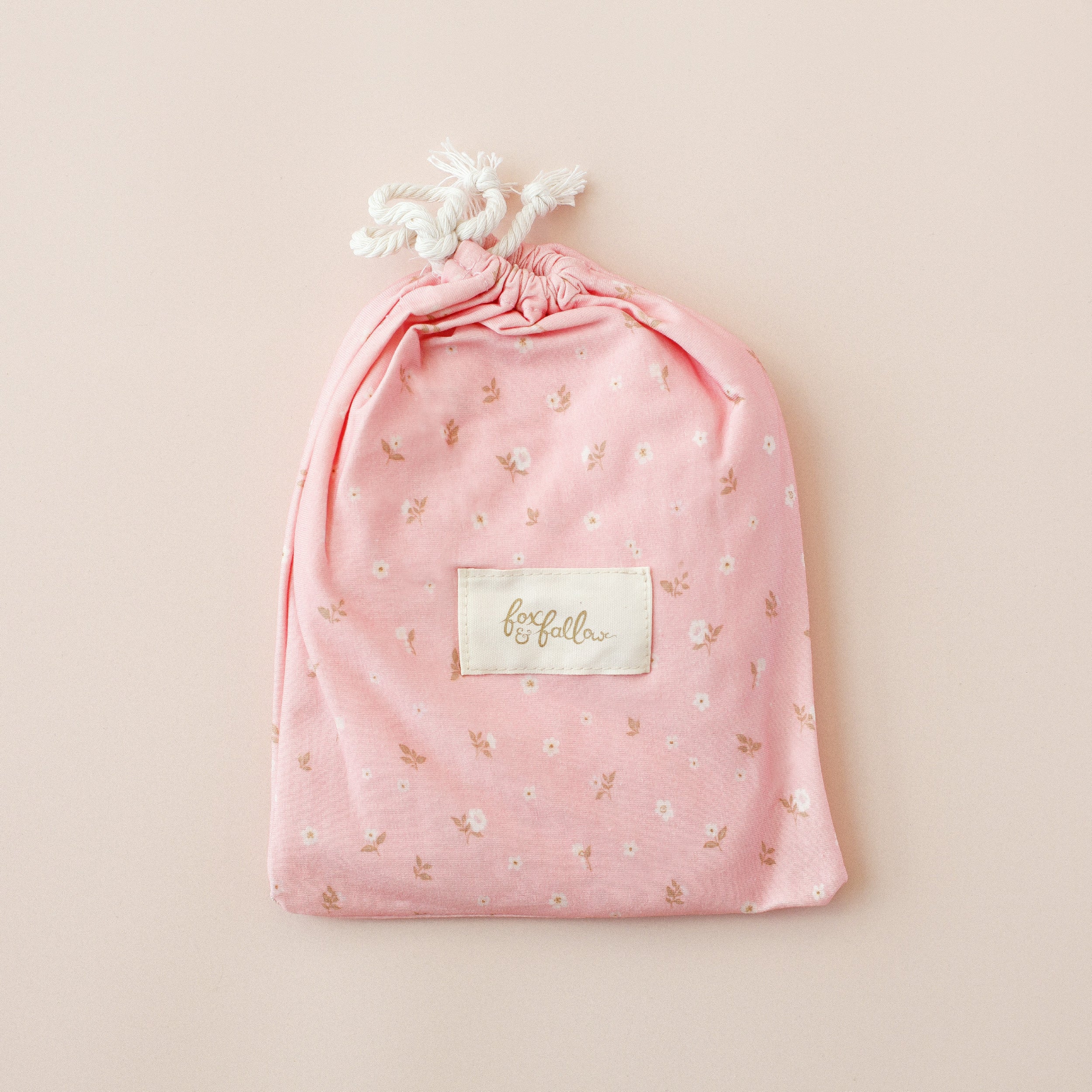 Dusty Roses Organic Fitted Bassinet Sheet/Change Pad Cover