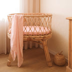 Dusty Roses Organic Fitted Bassinet Sheet/Change Pad Cover