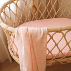 Dusty Roses Organic Fitted Bassinet Sheet/Change Pad Cover