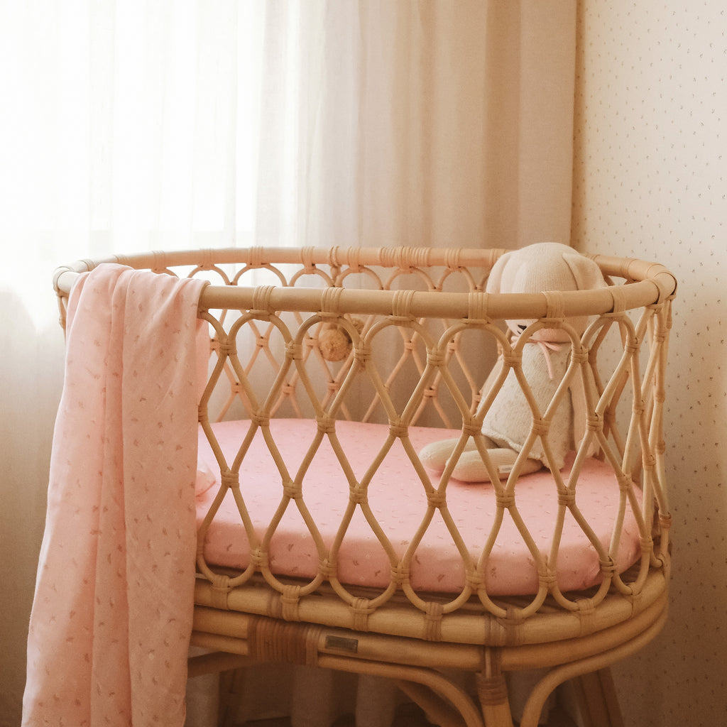 Dusty Roses Organic Muslin Wrap Swaddle - PRE-ORDER (ARRIVING APRIL)