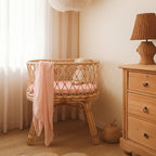 Dusty Roses Organic Fitted Bassinet Sheet/Change Pad Cover