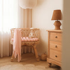 Dusty Roses Organic Fitted Bassinet Sheet/Change Pad Cover