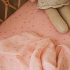 Dusty Roses Organic Fitted Bassinet Sheet/Change Pad Cover