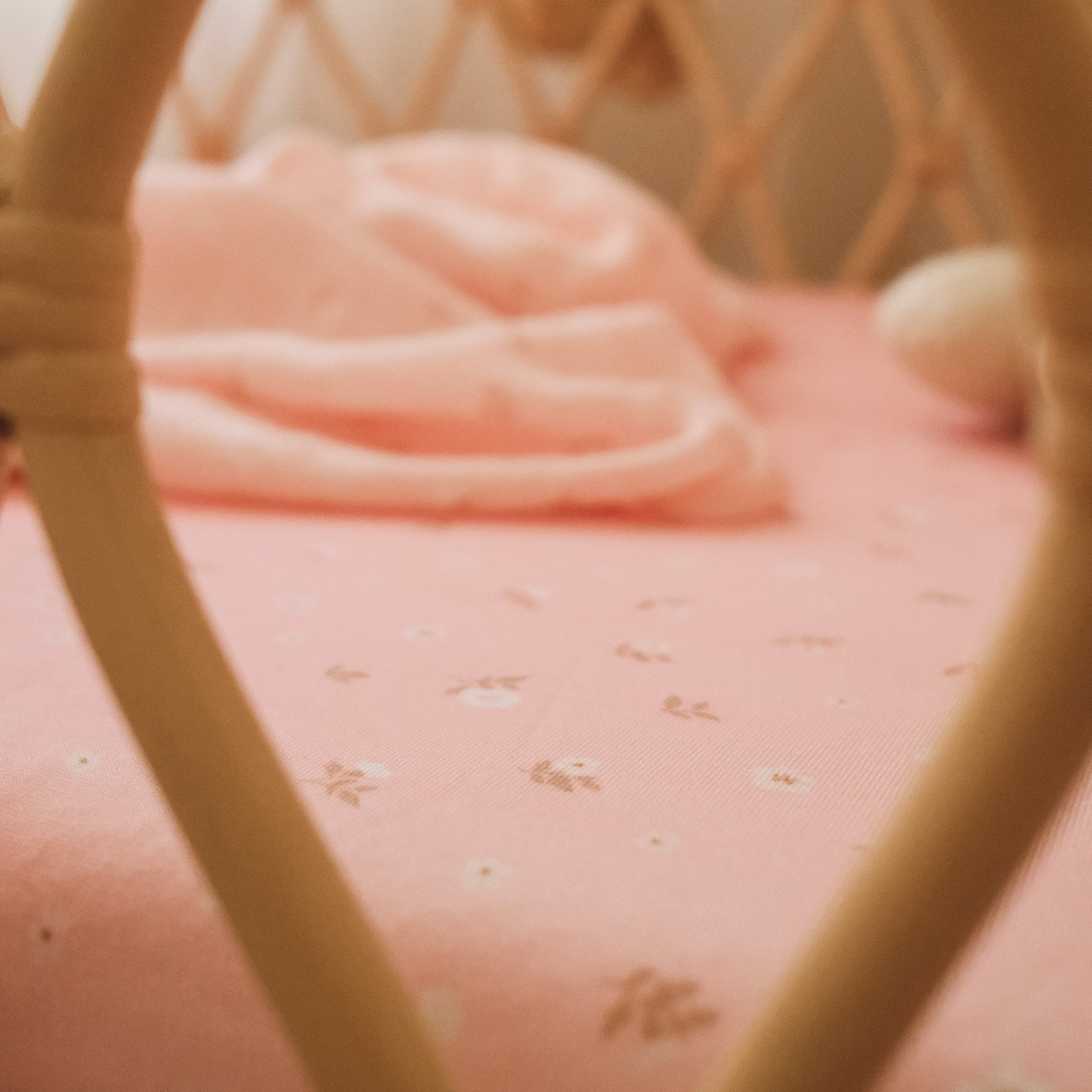 Dusty Roses Organic Fitted Cot Sheet