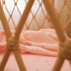 Dusty Roses Organic Fitted Bassinet Sheet/Change Pad Cover