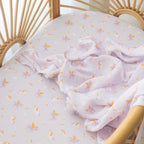 Unicorns Organic Fitted Cot Sheet