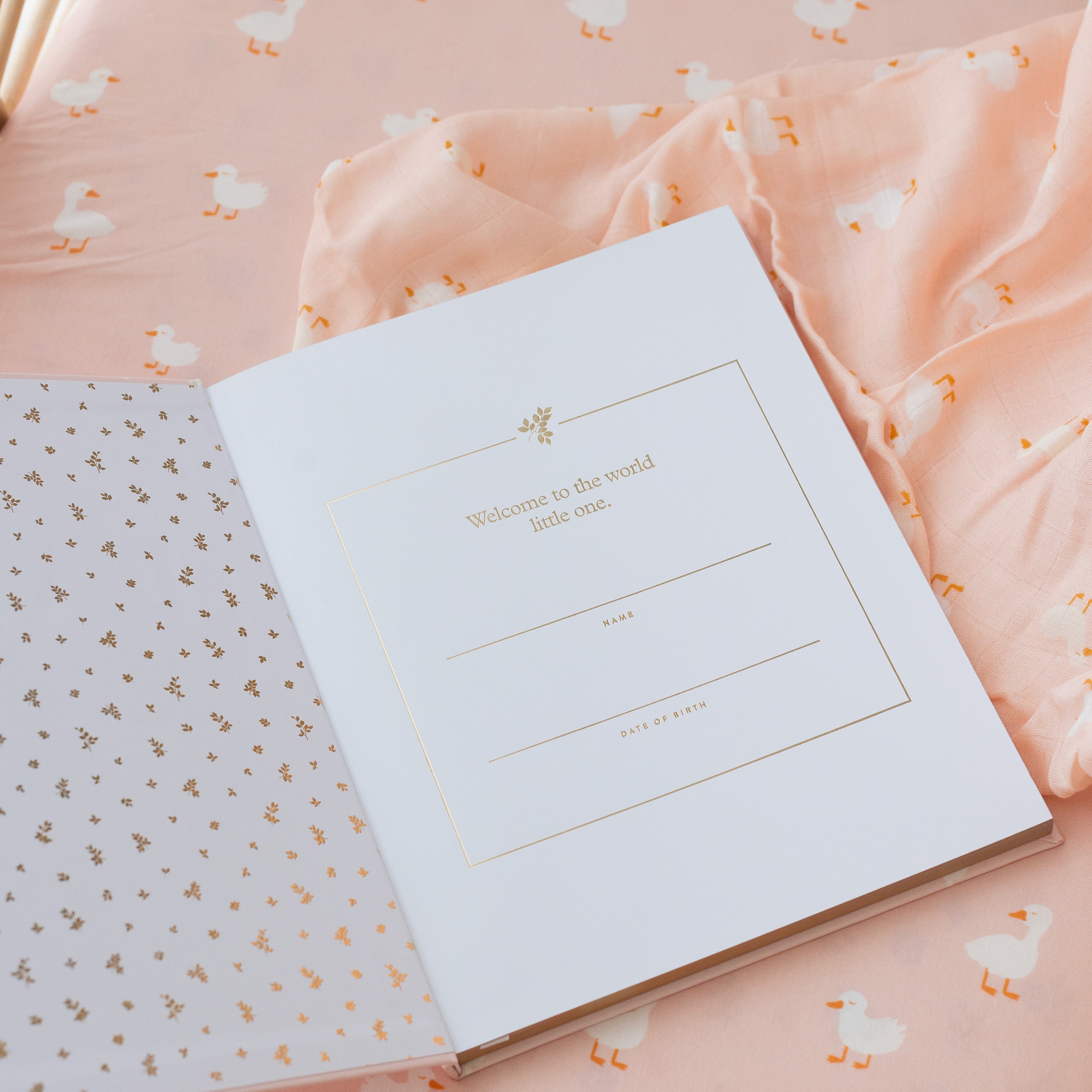 Pink Ducks Muslin Wrap Swaddle