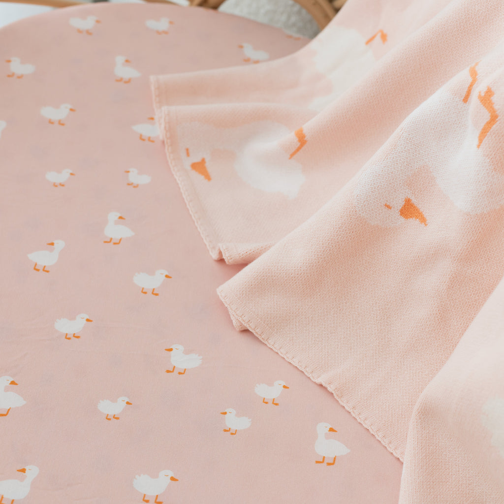 Pink Ducks Blanket