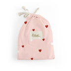 Little Hearts Organic Fitted Bassinet Sheet/Change Pad Cover