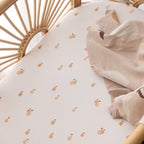 Golden Pears Organic Fitted Bassinet Sheet/Change Pad Cover