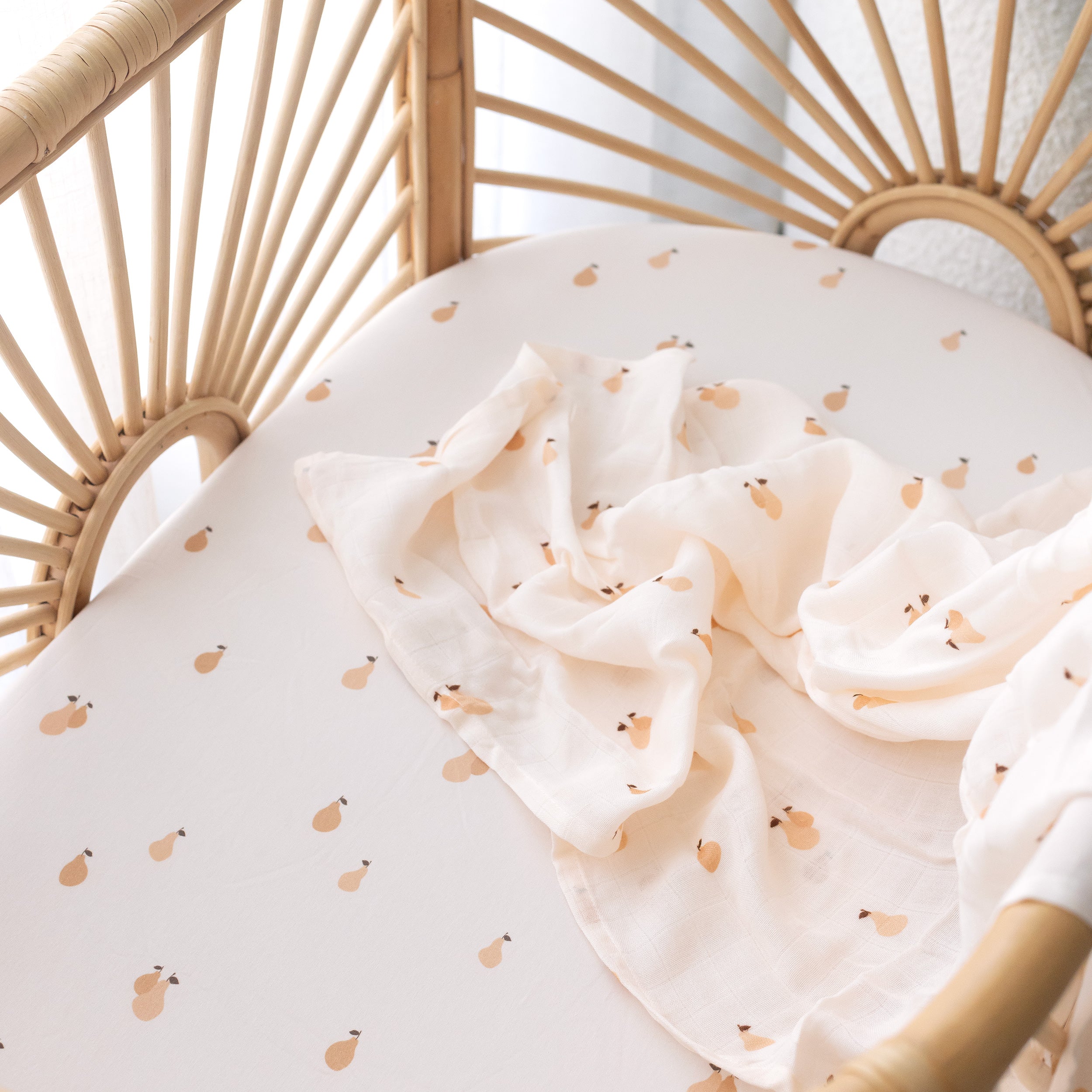 Golden Pears Organic Fitted Cot Sheet