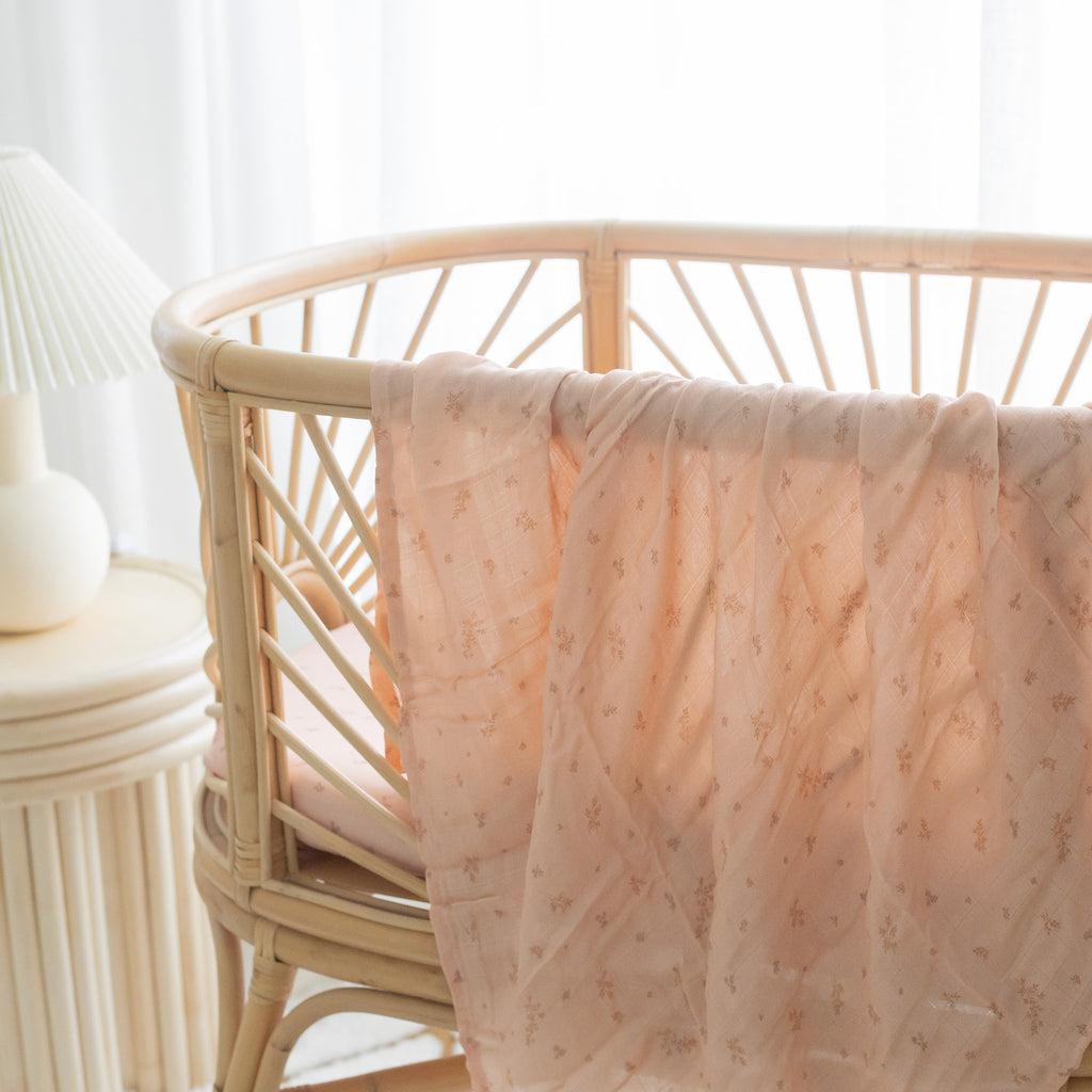 Wild Ruscus Muslin Wrap Swaddle