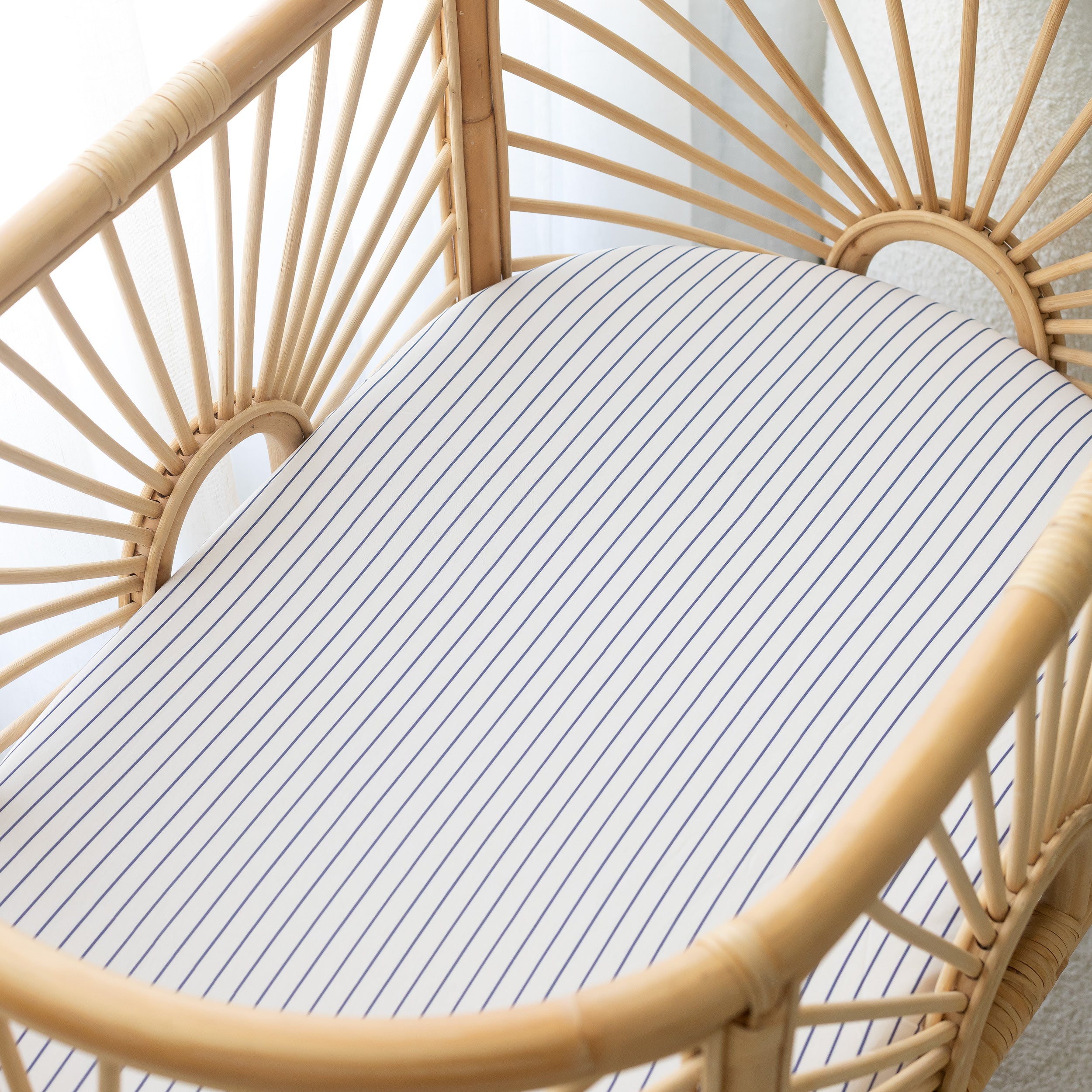 Breton Stripe Organic Fitted Cot Sheet