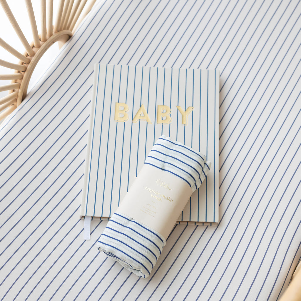 Breton Stripe Muslin Wrap Swaddle
