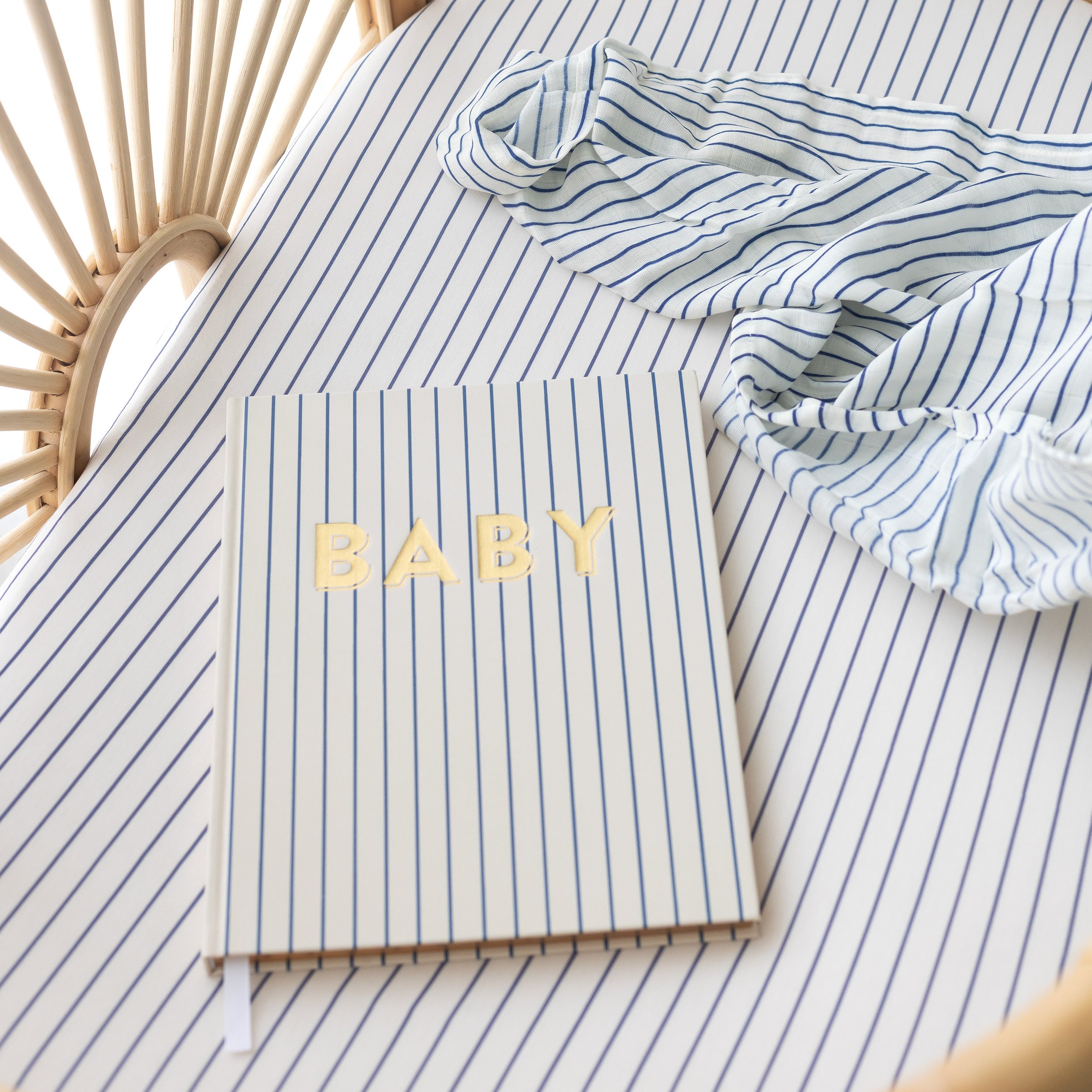 Breton Stripe Organic Fitted Cot Sheet