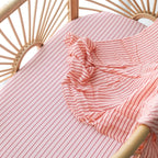 Strawberry Stripe Muslin Wrap Swaddle