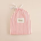 Strawberry Stripe Organic Fitted Bassinet Sheet/Change Pad Cover - PRE-ORDER (MARCH)