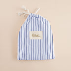Navy Stripe Organic Fitted Bassinet Sheet/Change Pad Cover