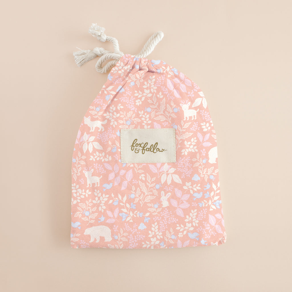 Forest Friends Peony Organic Bassinet Sheet/Change Pad Cover