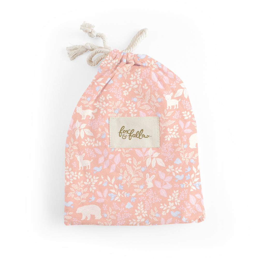 Forest Friends Peony Organic Bassinet Sheet/Change Pad Cover