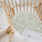 Zanzibar Organic Fitted Bassinet Sheet/Change Pad Cover - SECONDS