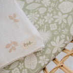 Zanzibar Organic Fitted Bassinet Sheet/Change Pad Cover - SECONDS
