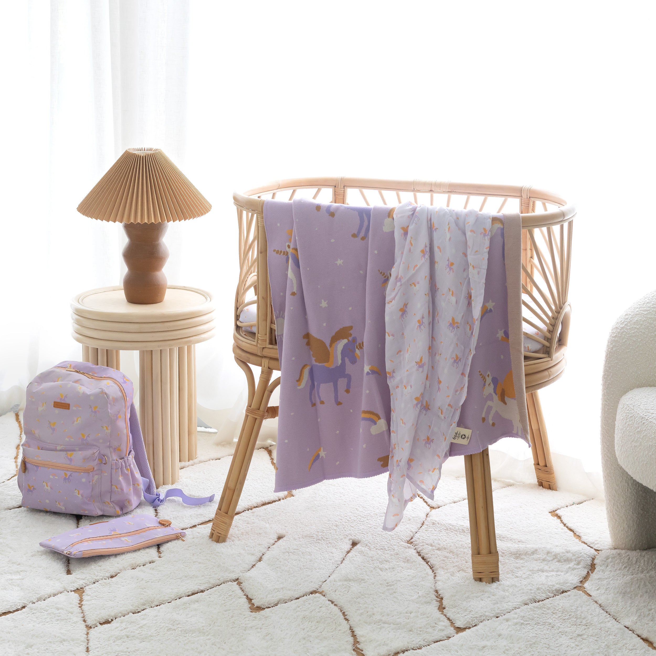 Unicorns Organic Muslin Wrap Swaddle